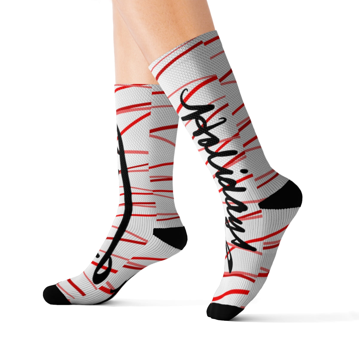 Holiday Candy Cane Socks