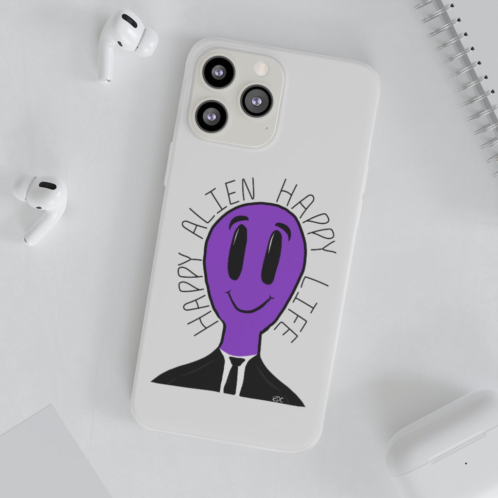 Happy Alien Phone Cases (Clear)