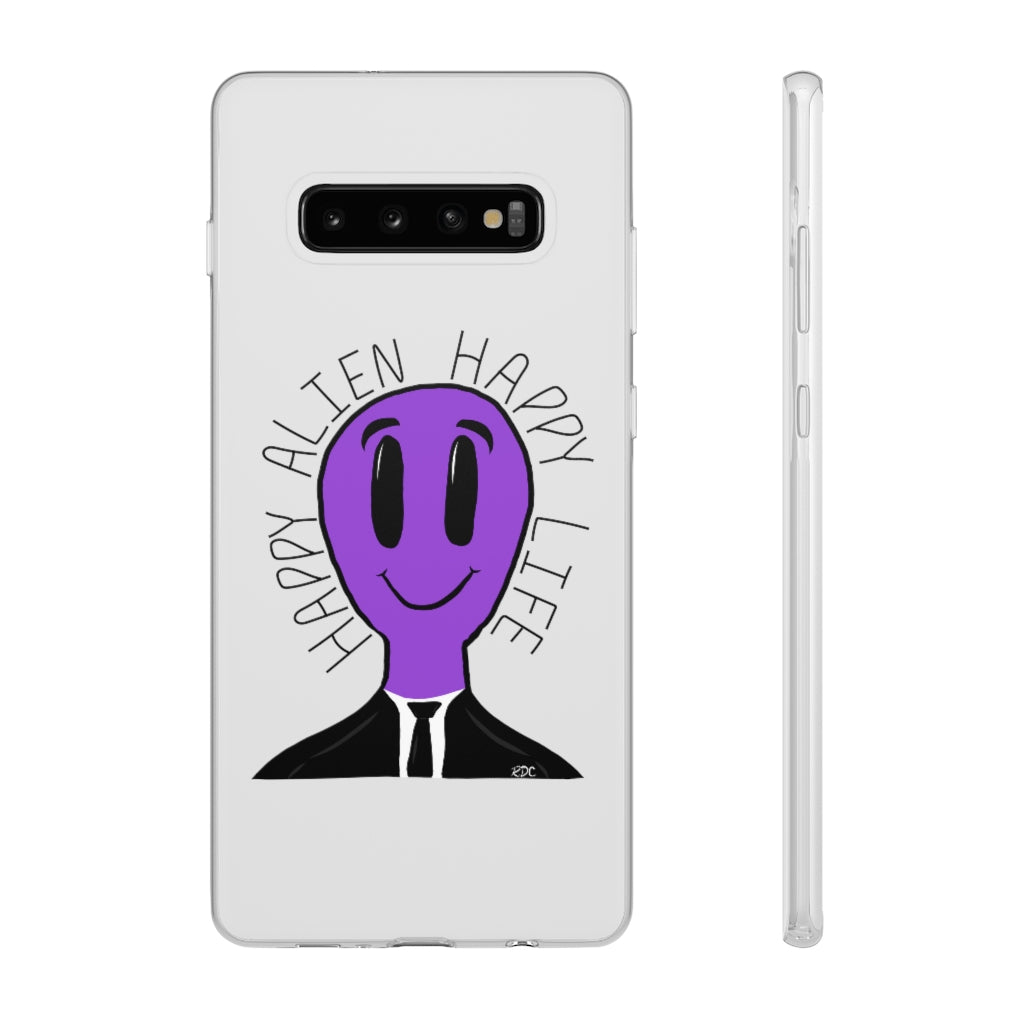 Happy Alien Phone Cases (Clear)